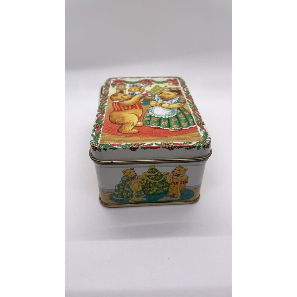 Vintage Keller-Charles Christmas Family Bears Katy Winters Tin